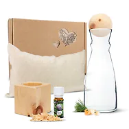 Zirben-Lieblingsbox #13: Zirbenkissen (17x29cm), Zirbenw&uuml;rfel-Set, Zirbenkuge...