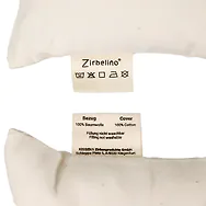 ZIRBELINO&reg; Zirbenkissen 40x40cm aus 100% Baumwolle | SPEZIAL-F&Uuml;LLUNG mit extr...