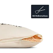 ZIRBELINO&reg; Zirbenkissen 40x40cm aus 100% Baumwolle | SPEZIAL-F&Uuml;LLUNG mit extr...