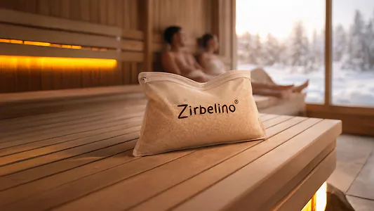 ZIRBELINO&reg; SAUNA-Zirbenkissen 20x30cm mit Henkel | SPEZIAL-F&Uuml;LLUNG mit extrem...